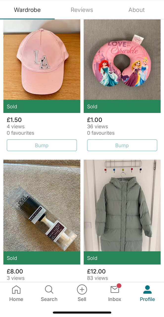 sell old clothes on Vinted